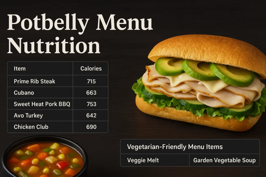 Potbelly Menu Nutrition