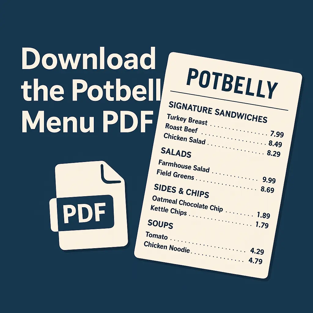 Potbelly Menu PDF